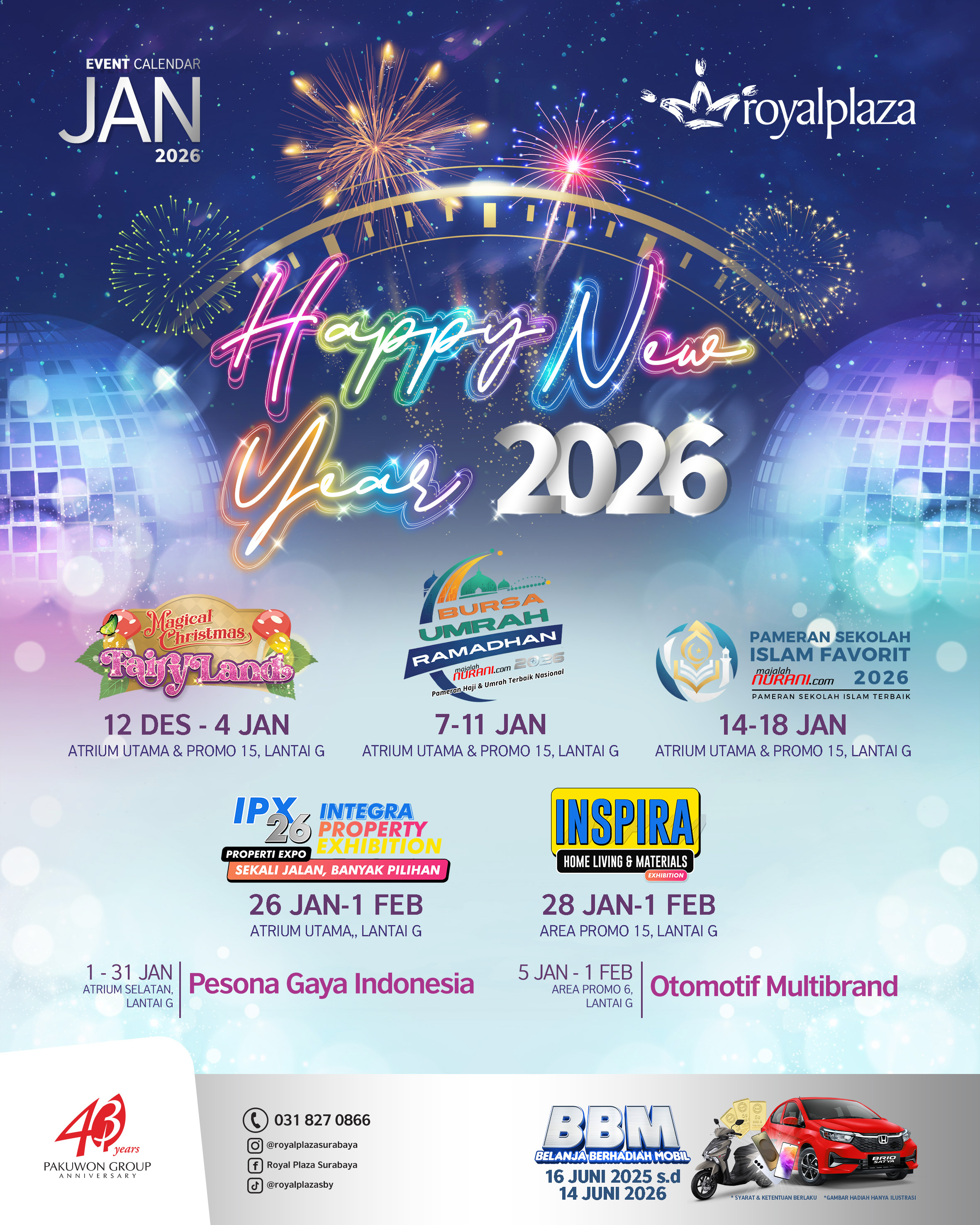 Calendar of Events (COE) Januari