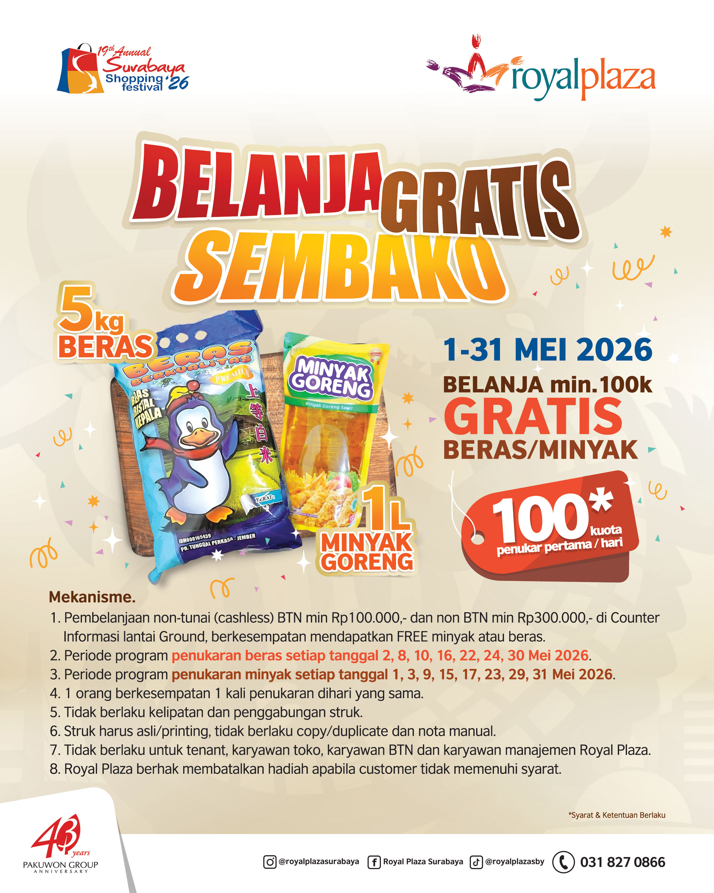 Belanja GRATIS SEMBAKO