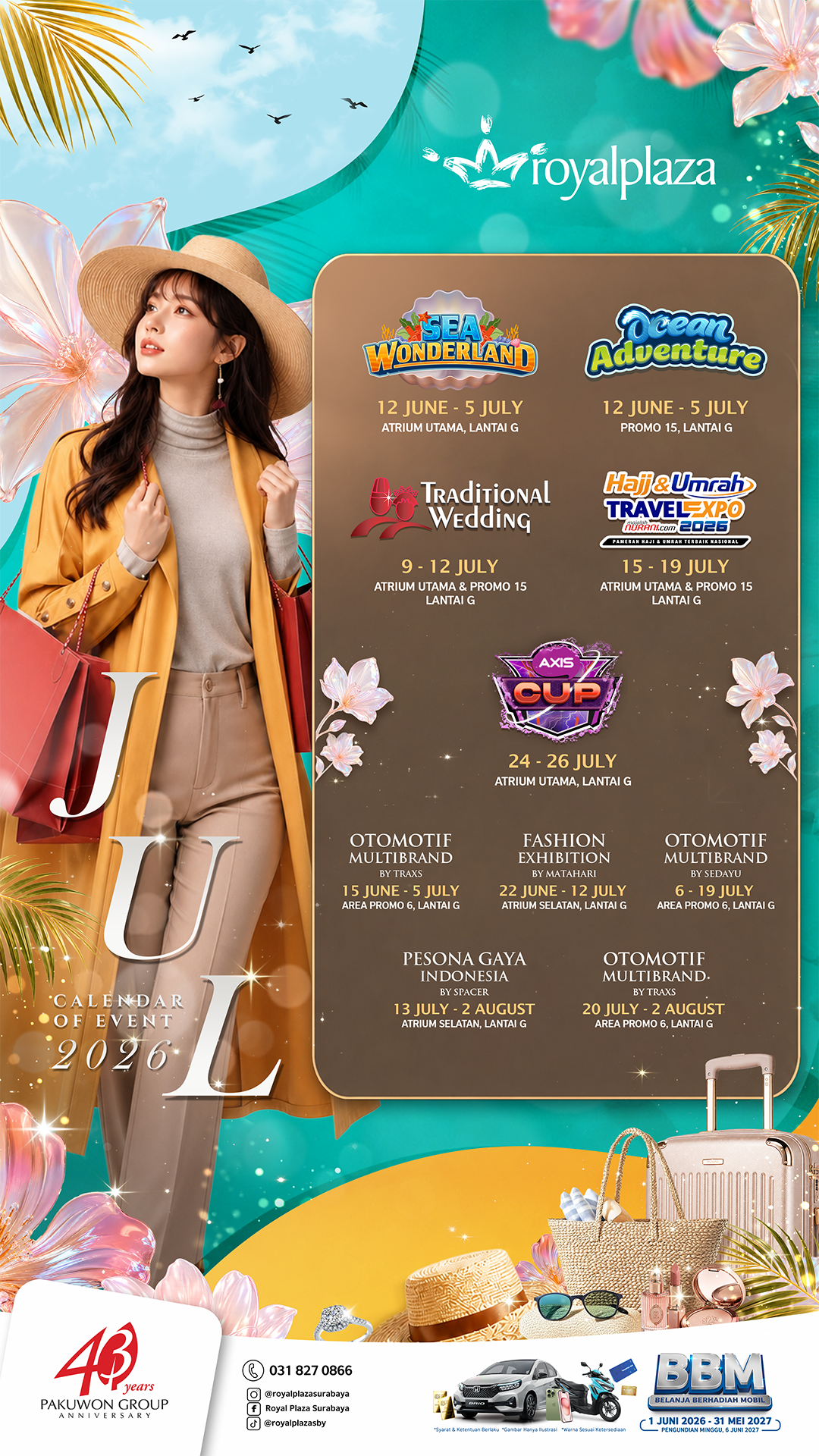 Calendar of Events Juli 2026