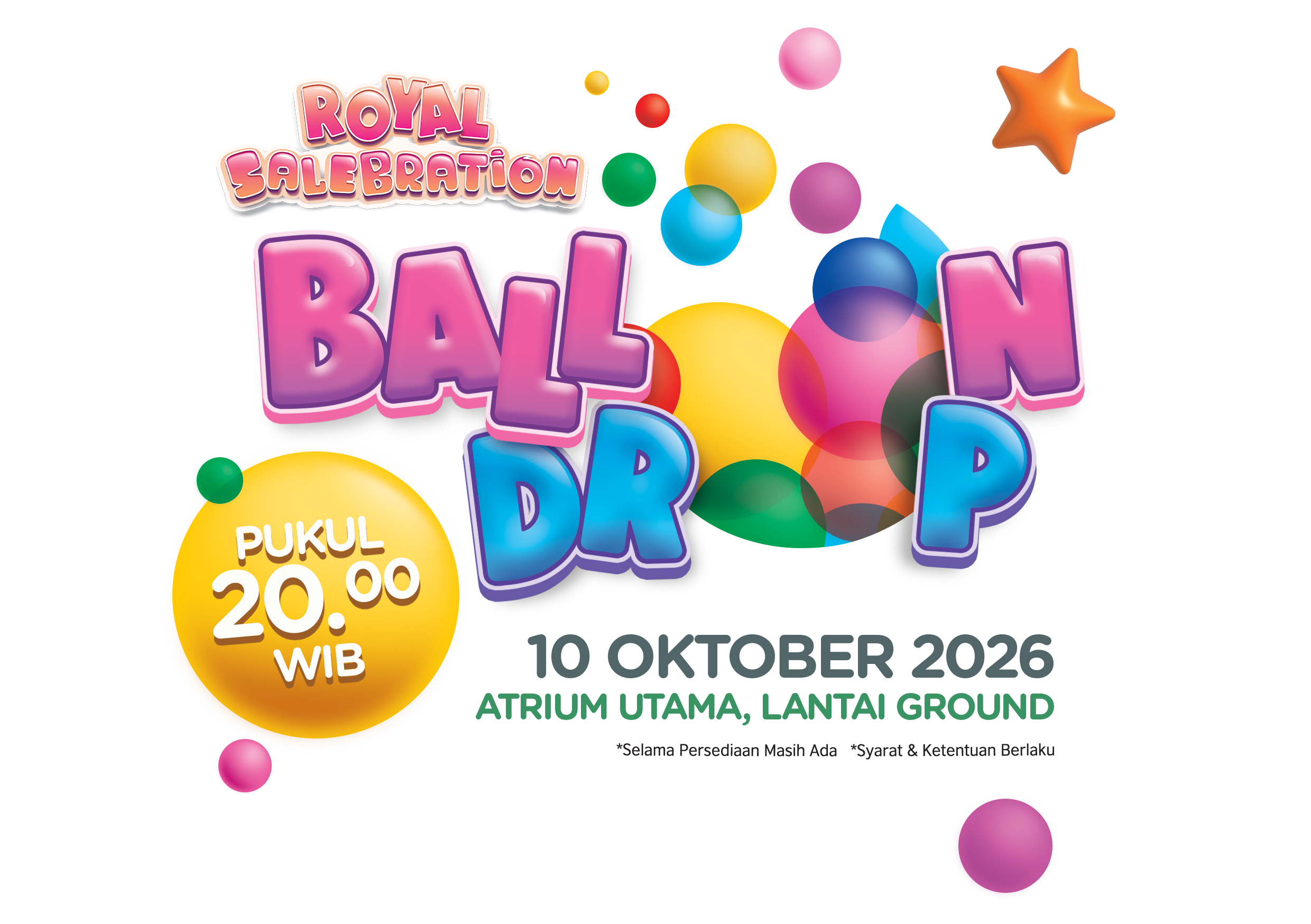 Balloon Drop Royal Salebration
